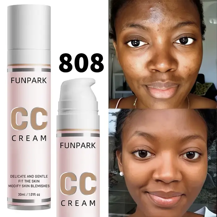 Crème CC correctrice de couleur, fond de teint pour le visage, correcteur imperméable, liquide blanc