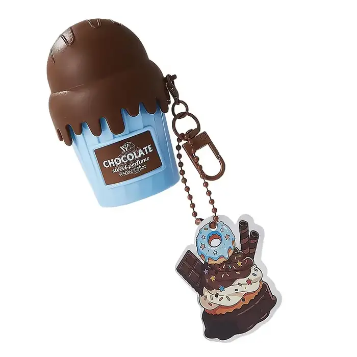 Eau de toilette gourmet en forme de glace, Dubaï, Arabie, 50 ml, parfum cerise, fraise, chocolat, pendentif mignon et délicat, parfum pour le corps
