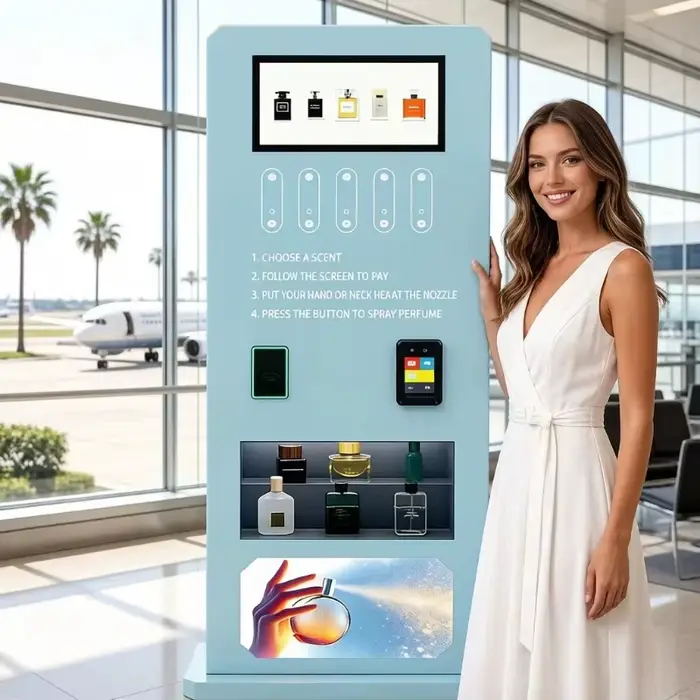 Distributeur automatique de parfum sur mesure, surélevé, du sol au plafond, à vendre, capable de vaporiser et de recharger le parfum, idéal pour les zones d'accueil