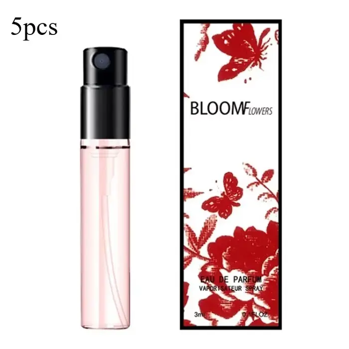Lot de 5 flacons de parfum aux phéromones de 3 ml, style Q, pour femmes et hommes, avec atomiseur, e