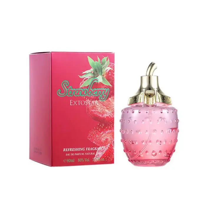 Parfums populaires pour femmes russes, design mignon en forme de fraise, notes orientales, rose et j