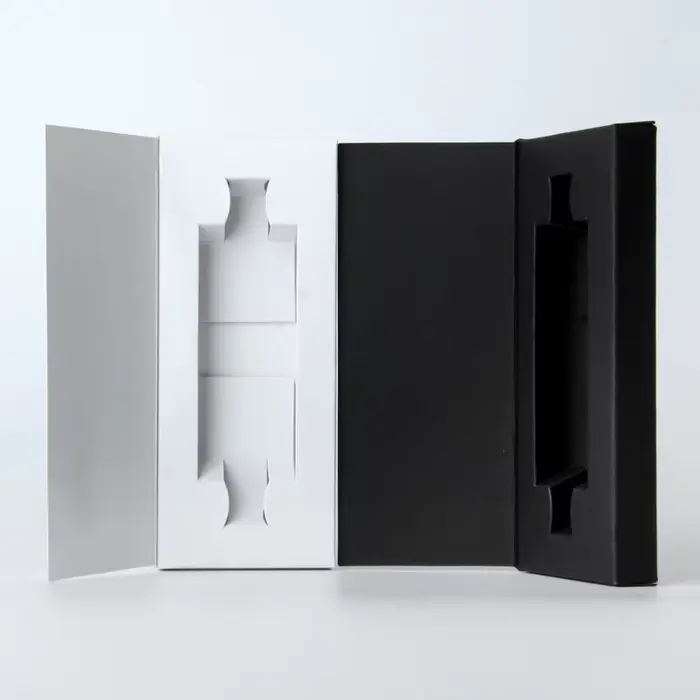 Boîte d'emballage de bouteilles de parfum, 1 pièce, pour flacon pulvérisateur de 3ml, 5ml, 10ml, boîte-cadeau, échantillon de parfum, Carton d'emballage, boîte noire et blanche
