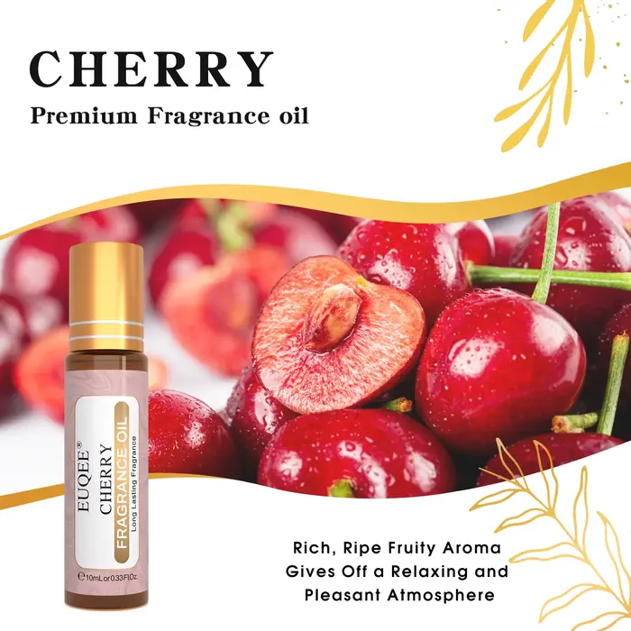 EUQEE 10ml rouleau fruits sucrés huiles de parfum-noix de coco vanille mangue fraise cerise pastèque pêche parfum huile bricolage bougie