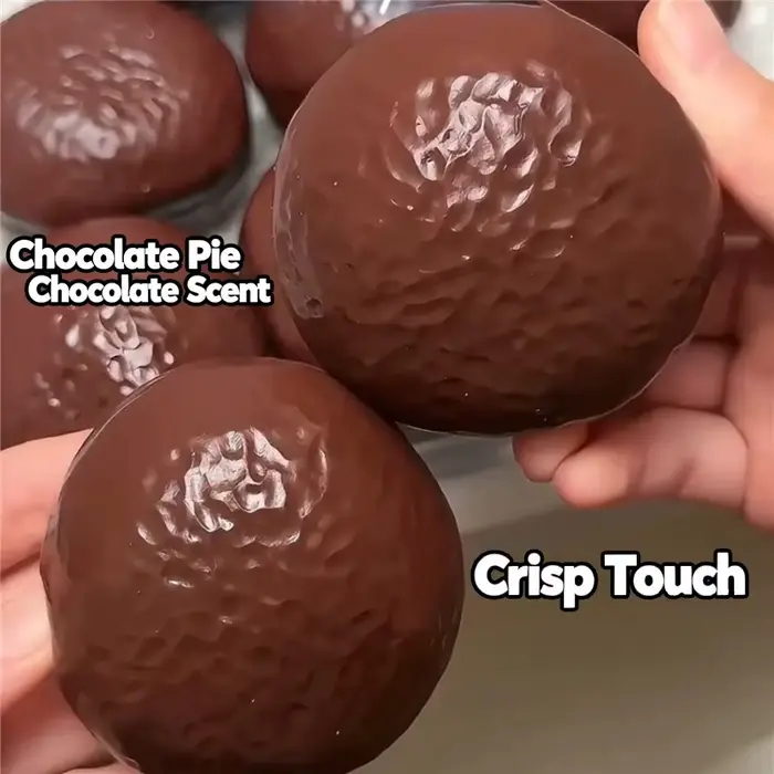 Bloc de tarte au chocolat, jouet anti-stress croustillant, ASMR, son croustillant, à presser, anti-stress, boule sensorielle apaisante pour adultes, cadeau de relaxation
