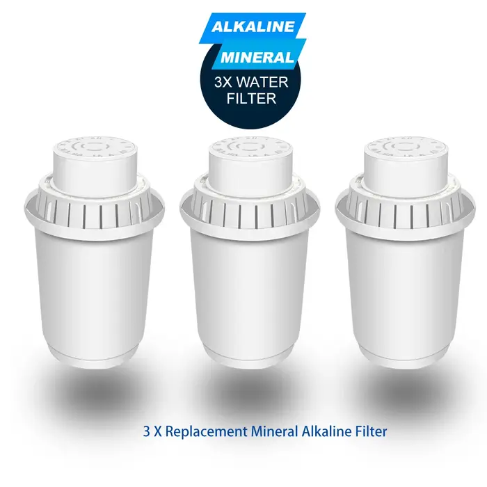 ALTHY Filtre de pichet d'eau alcaline minérale 3,5 L - Filtres longue durée 400 L - Système de filtration purificateur d'alkalizer + pH -ORP
