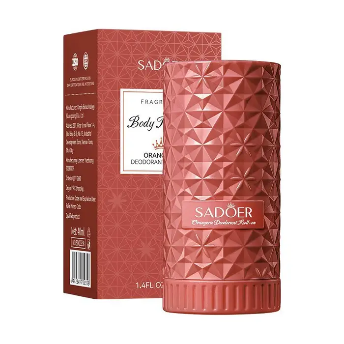 Déodorant Roll-on Parfumé Corps à l'Extrait de Pêche 40ml – Longue Durée, Contrôle des Odeurs Aissel