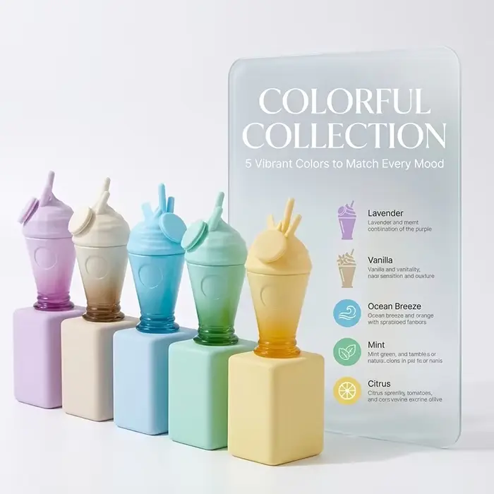 1 flacon de parfum élégant en forme de crème glacée/flacon distributeur de produits de soin de la peau, disponible en 5 combinaisons de couleurs rêveuses, un vaporisateur de parfum portable amusant et