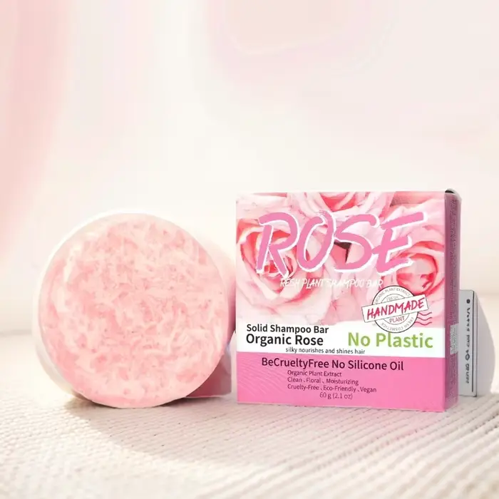 Savon shampoing rose rose, huile essentielle, savon fait main, nourrissant, contrôle de l'huile, dét