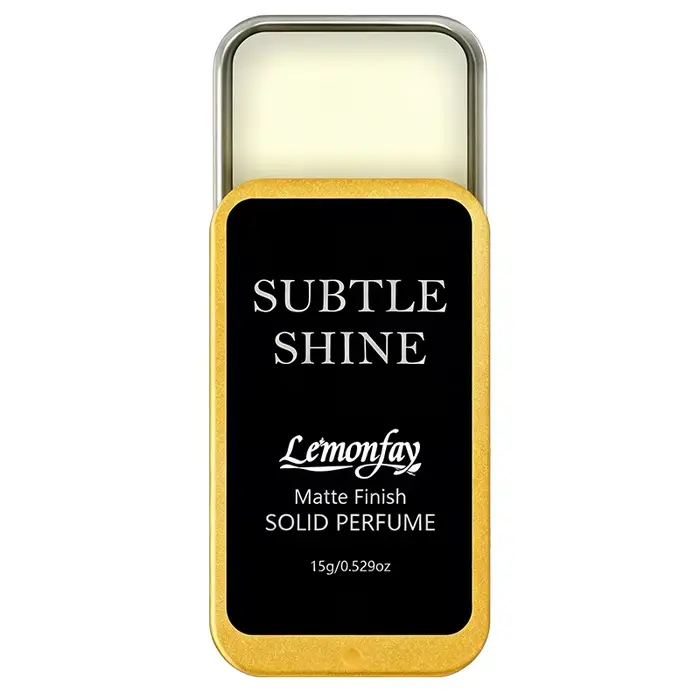 Lemonfay 15g Parfum solide finition mate, éclat subtil, portable, longue durée, parfum élégant pour 