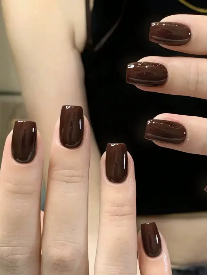 Vernis à ongles Gel marron rougeâtre, 15ml, à tremper pur, sans lingette, adapté à toutes les saison