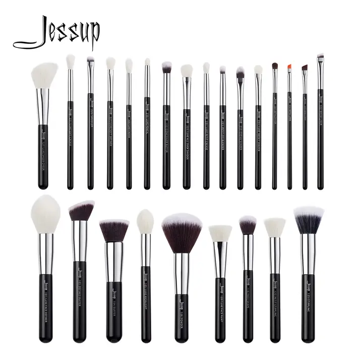 Jessup pinceaux de maquillage ensemble fond de teint poudre professionnel