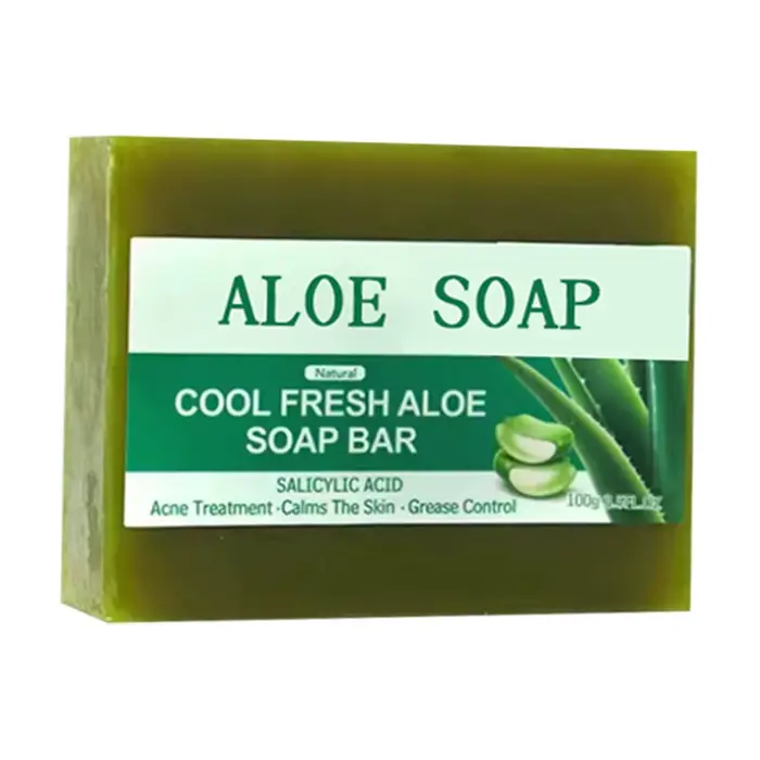 Savon naturel à l'aloe vera, traitement de l'acné, savon fait à la main pour le visage et le corps, 