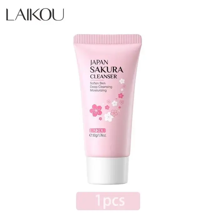 LAIKOU Sakura nettoyant doux nettoyage en profondeur contrôle de l'huile hydratant rétrécit les Pores visage soins de