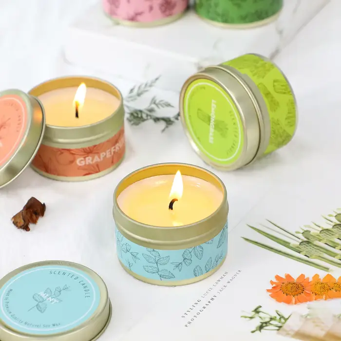 Bougies aromatiques parfumées sans fumée