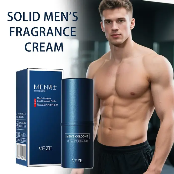 Crème parfumée solide Veze pour homme parfum frais et léger longue durée stick de parfum solide portable à bille pour tout le corps occasions spéciales