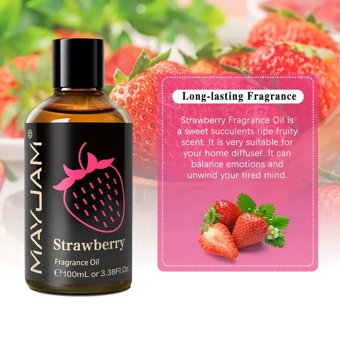 MAYJAM 100 ml avec compte-gouttes huiles essentielles de fruits fraise pastèque cerise noix de coco mangue huile de parfum pour humidificateur diffuseur