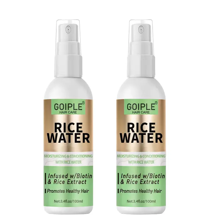GOIPLE 100ml eau de riz réparation sec crépus endommagé rafraîchissant équilibre cuir chevelu nourri
