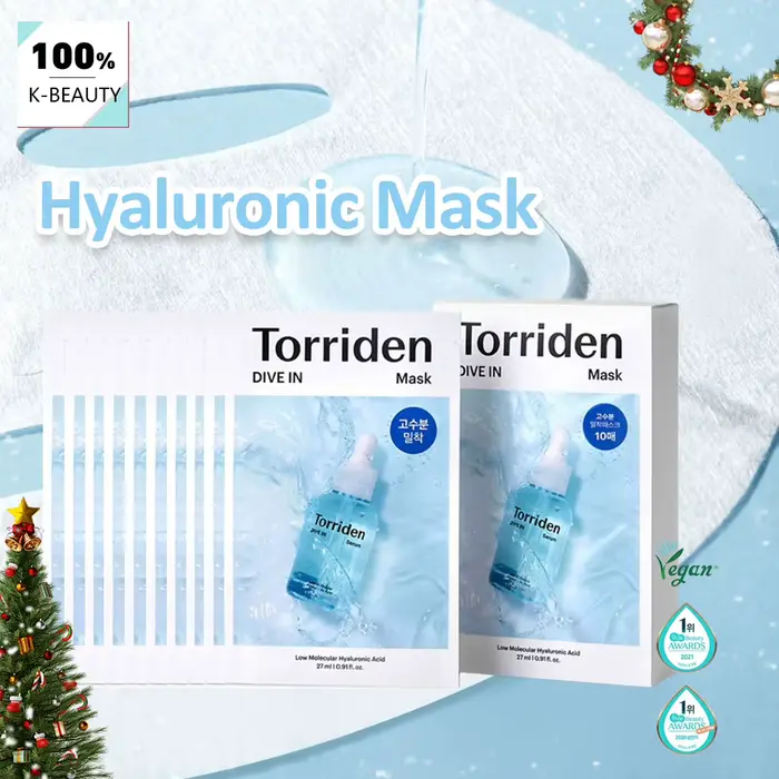 Torriden DIVE-IN Masques pour le visage à l'acide hyaluronique 10 pièces