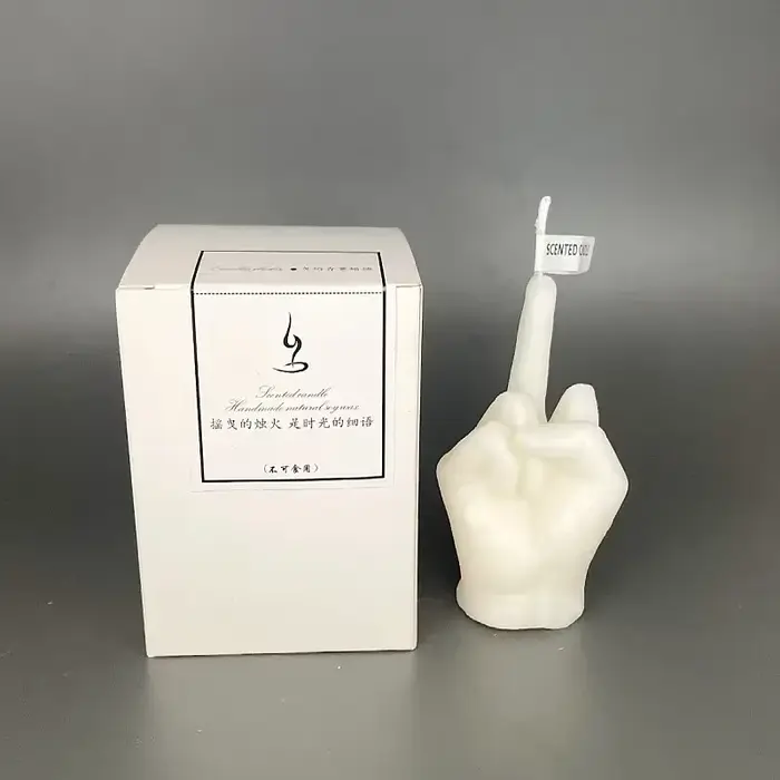 Bougies créatives en forme de doigt du milieu, bougies parfumées, Niche, cadeaux originaux et amusan