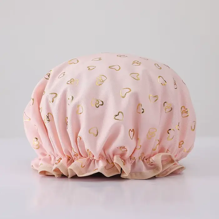 Chapeau de bain imperméable pour femmes double couche élastique accessoire de salle de bain chic pour les occasions quotidiennes et spéciales