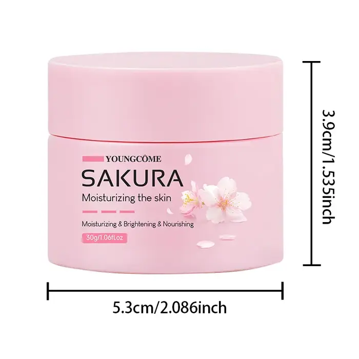 Crème à l'essence Sakura, hydratant pour le visage aux fleurs de cerisier pour peaux sèches et rugue