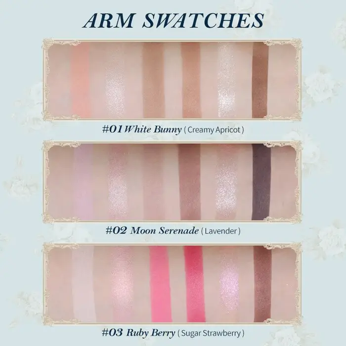 [NOUVEAU] Palette de maquillage 6 couleurs Flower Knows Bunny Garden Collection