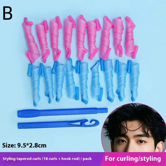18/28 pièces magique sans chaleur vague d'eau bigoudi Texture automatique barre roulante coiffure va