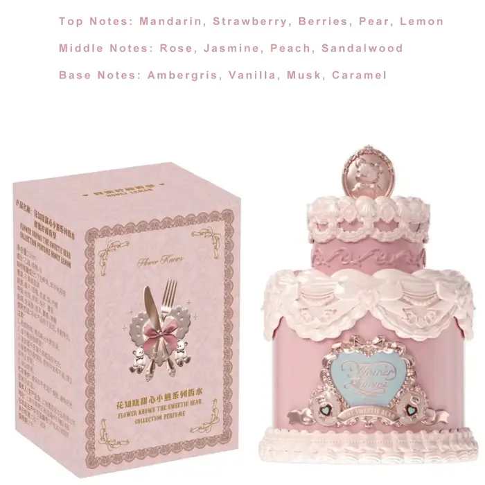 Flower Knows Parfum Knight Unicorn Sweetie Bear Fragrance Florale Fruitée Rose Lait Musc Longue Tenue Senteur Douce Élégante Effet Skin Scent