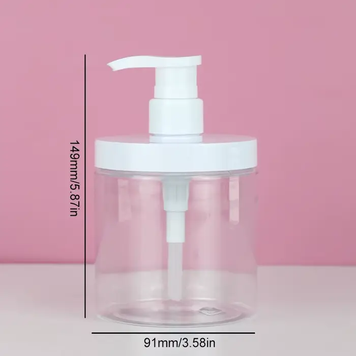 Bouteille de Gel de bain transparente à large bouche, récipient liquide, distributeur de savon, sham