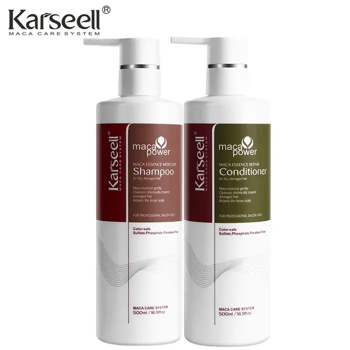 Shampooing et après-shampoing hydratants Karseell originaux 500 ml à l'huile d'argan