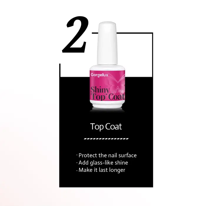 Gorgellux Top Coat Gel Effet Goutte d'Eau Sans HEMA/TPO 15ml Sans Résidu Longue Durée Effet 3D Eau Rapide Nail Art DIY Salon Maison 1/2pc