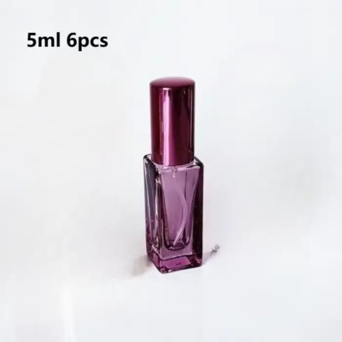 Flacon pulvérisateur de parfum de haute qualité, vide, en verre, atomiseur de parfum, flacon cosmétique de voyage, flacons d'échantillon rechargeables, Mini, 5ml, 6 pièces