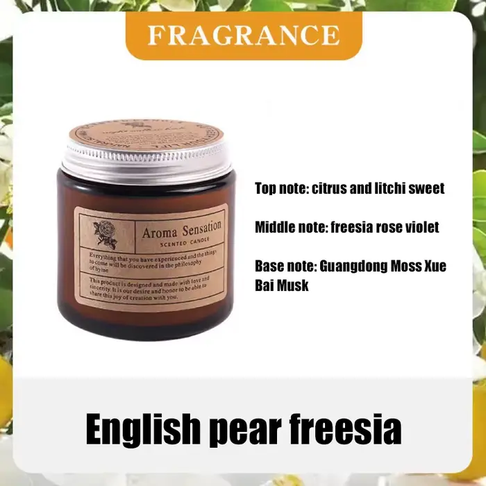 Bougie parfumée faite à la main en cire de soja