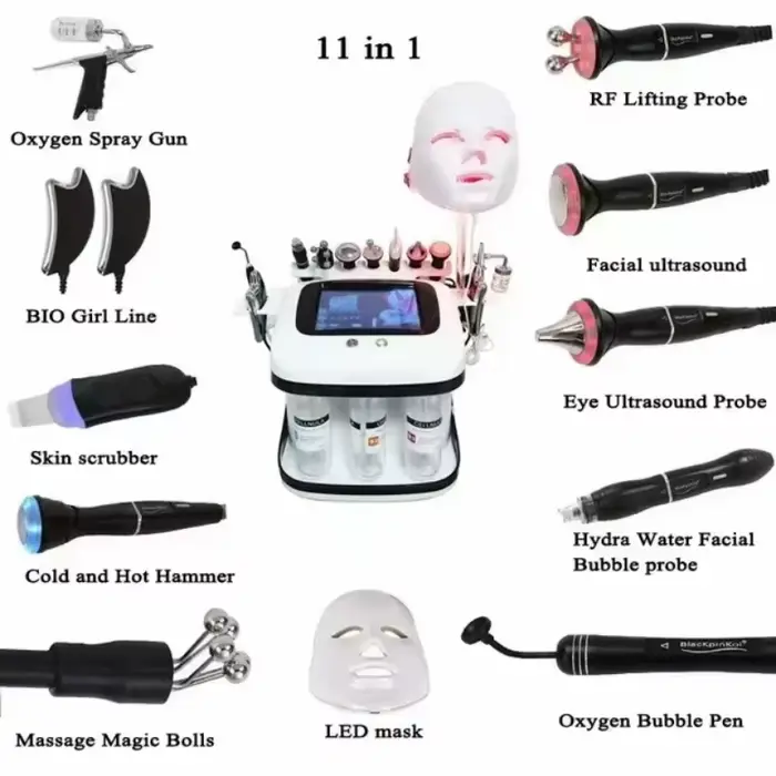 Appareil de soin de la peau multifonction 11 en 1 pour nettoyage exfoliation hydratation oxygénation revitalisation peau femmeUsageIdOccasionsSpéciales