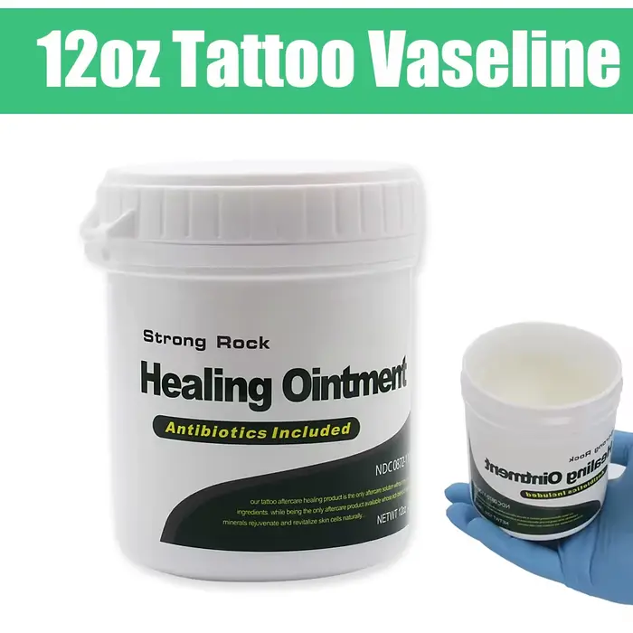 Pommade de guérison Vaseline de tatouage pure en bouteille 12oz pour soins après tatouage et tatoueurs professionnels occasions spéciales