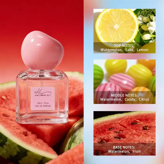 Parfum Hope Christine Watermelon Eau de Parfum pour femmes 50ML, parfum frais et rafraîchissant long