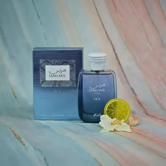 Eau de Parfum Rasasi Hawas For Him Ice Fraîcheur Citronnée et Boisée Pour Hommes et Femmes Occasions Spéciales