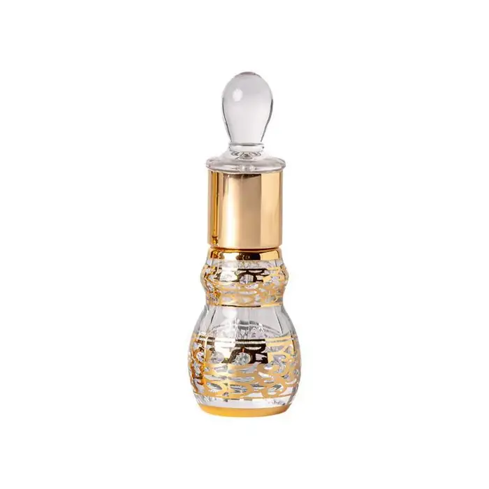 Flacon à bille doré en forme de gourde de 12 ml, flacon rechargeable pour huile de parfum, idéal pour l'aromathérapie et les projets de bricolage.