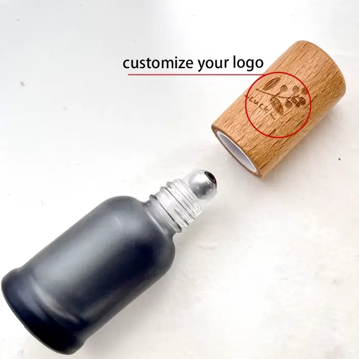 Bouteille vide en verre dépoli/boule gravée au Laser