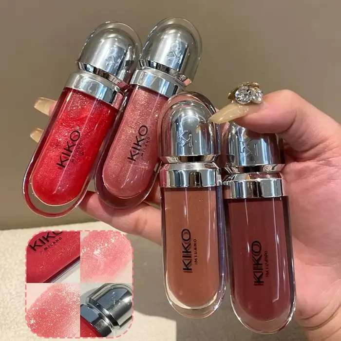 KIKO 2026 – Nouveau Gloss Repulpant Liquide 3D Transparent Effet Miroir – Rouge à Lèvres Nourrissant Brillant