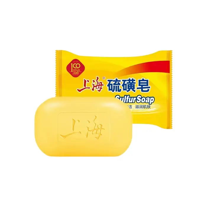 Savon au soufre de Shanghai, nettoyant doux et rafraîchissant pour le visage et le corps, hydratant 