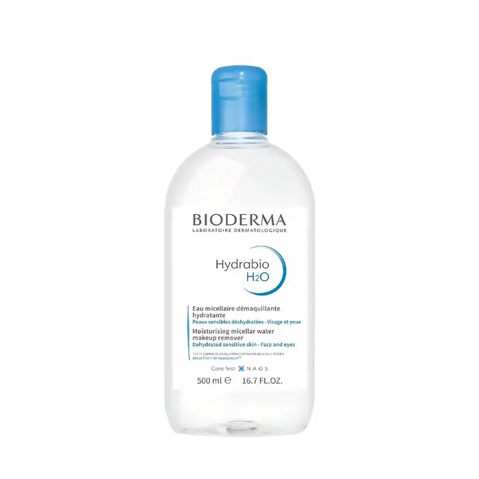 Bioderma HYDRABIO H2O 500ML, Formule douce et non irritante, Léger et à base d'eau, Sans résidus et 