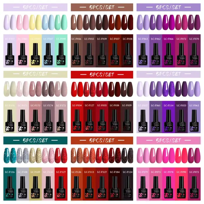 LIToxic-Ensemble de Verhéritage à Ongles Gel Rose Nude et Gelée Translucide