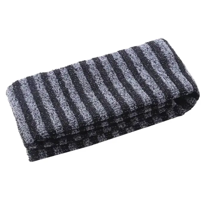 Gant de toilette exfoliant épurateur de dos pour douche pour hommes serviette de bain en mousse multifonction argent-ion serviettes exfoliantes ultra longues