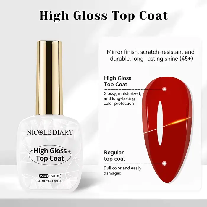 NICOLE DAIRY 15ml Gel Ongles Effet Vague Océanique Blanc Vernis Gel UV LED Soak Off pour Manucure et Nail Art Estival