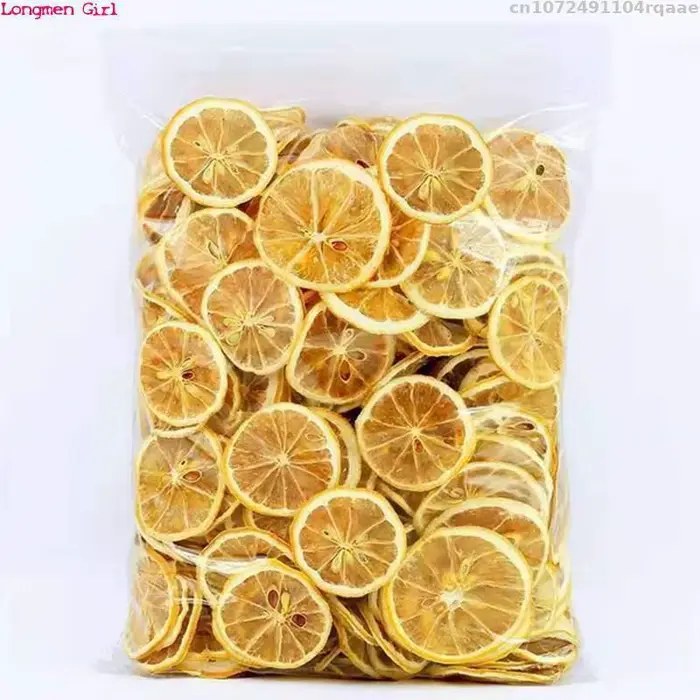 Tranches de citron naturelles préservables, 100g-200g, tranches d'orange, artisanat de fête à domici
