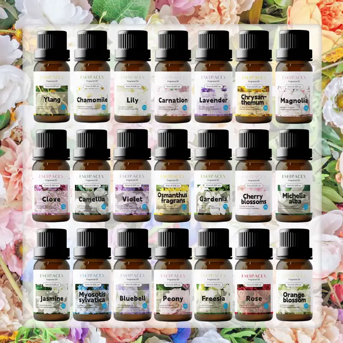 Huiles parfumées aux fleurs de cerisier 10 ml, parfum floral longue durée pour diffuseurs/humidificateurs, cadeaux de fêtes