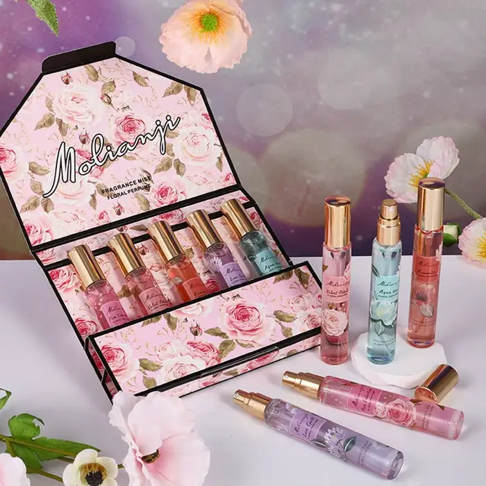 Coffret cadeau de parfum classique à la rose pour femmes