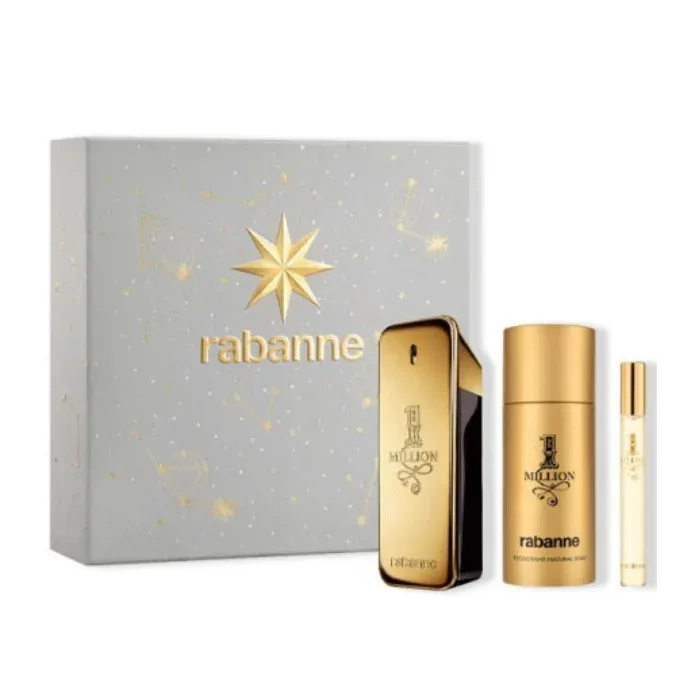 Rabanne 1 Million Eau De Toilette Vaporisateur 100ml Coffret 3 Produits