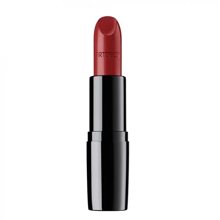 Rouge à lèvres crémeux hydratant et longue tenue pour femmes, teinte rouge intense, finition satinée, idéal pour les soirées et les occasions spéciales
